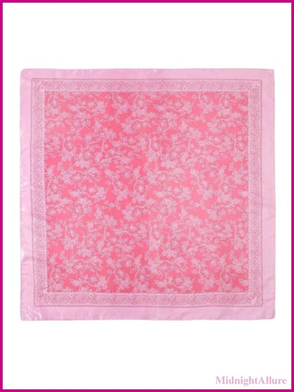 Satin Silk Square Head Scarf Boho Bandana Hair Wrap Neck Scarf 35"